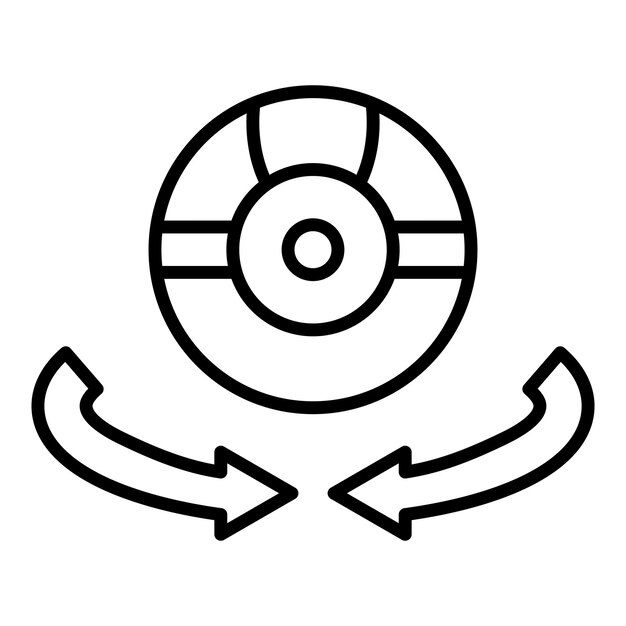 Diseño vectorial Estilo del icono de la cámara 3D