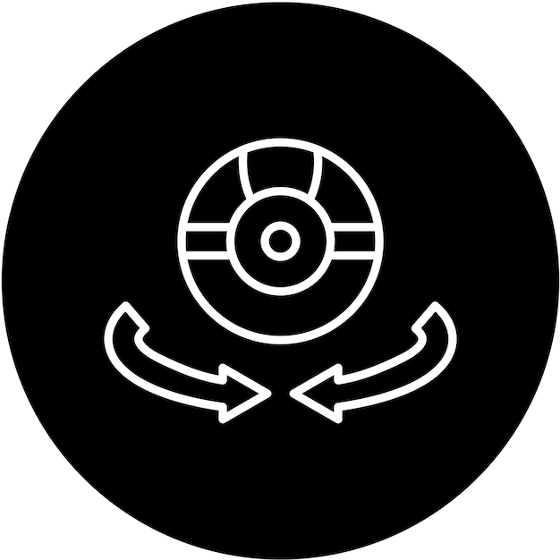 Diseño vectorial Estilo del icono de la cámara 3D
