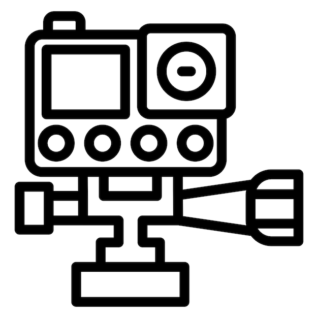 Diseño vectorial Estilo del icono de la cámara de acción