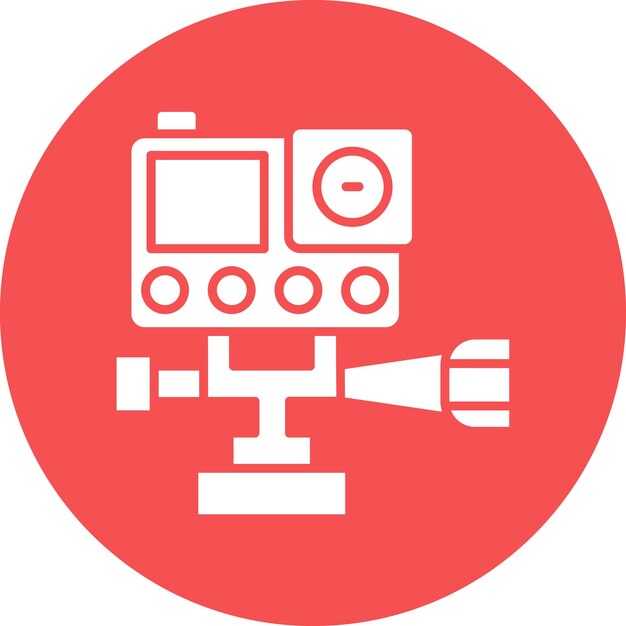 Diseño vectorial Estilo del icono de la cámara de acción