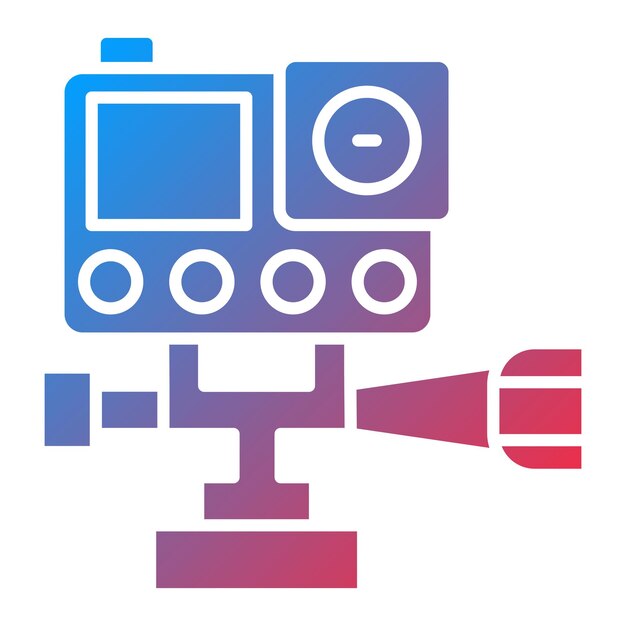 Diseño vectorial Estilo del icono de la cámara de acción