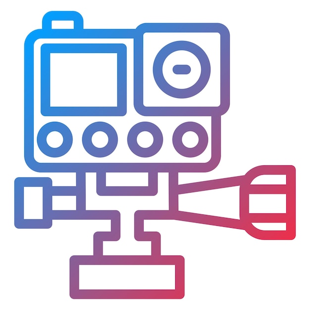 Diseño vectorial Estilo del icono de la cámara de acción