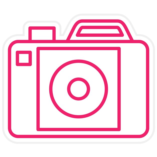Diseño vectorial Estilo del icono de la cámara de acción