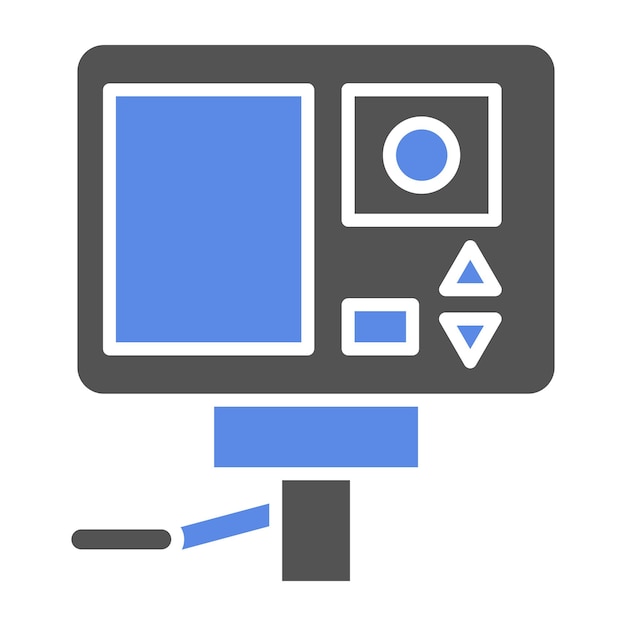 Diseño vectorial Estilo del icono de la cámara de acción