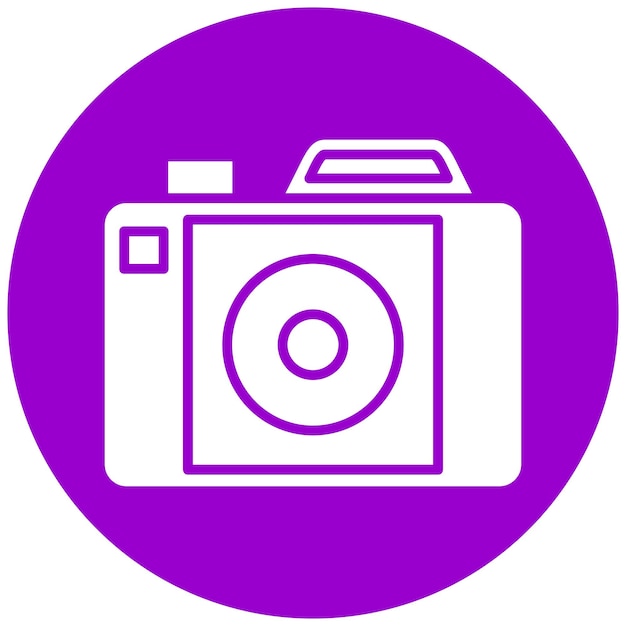 Diseño vectorial Estilo del icono de la cámara de acción