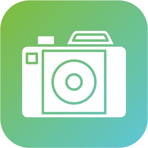 Diseño vectorial Estilo del icono de la cámara de acción