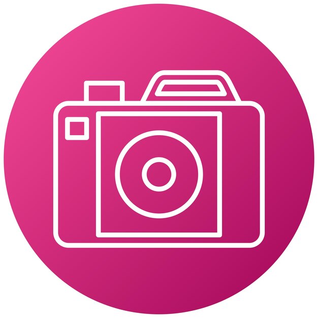 Diseño vectorial Estilo del icono de la cámara de acción