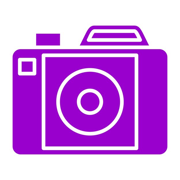 Diseño vectorial Estilo del icono de la cámara de acción