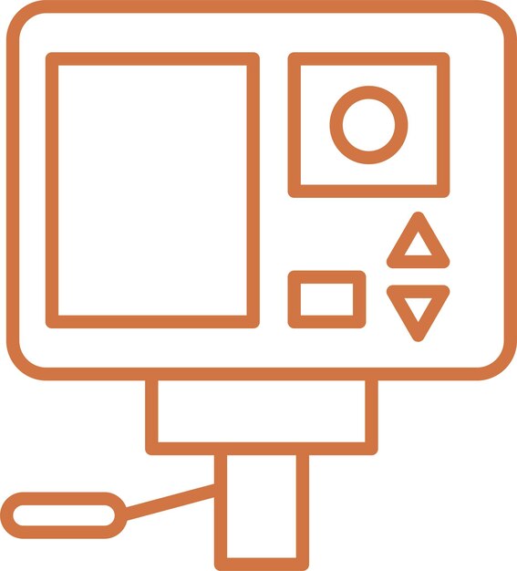 Diseño vectorial Estilo del icono de la cámara de acción