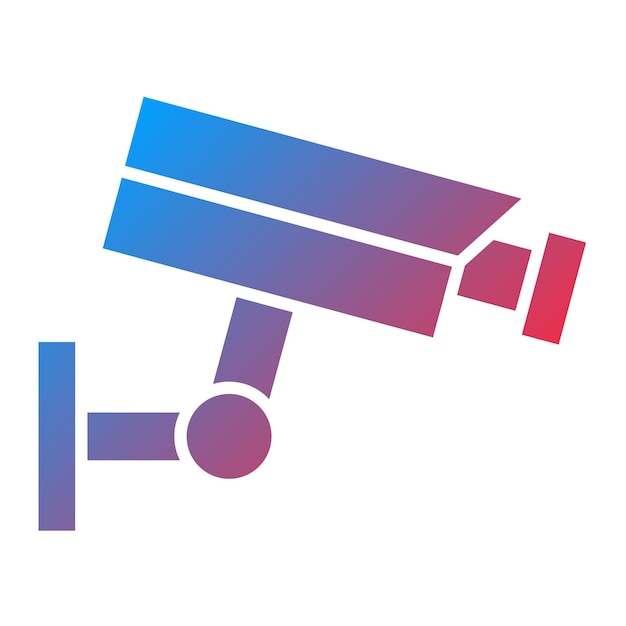 Diseño vectorial Estilo del icono de la cámara de CCTV