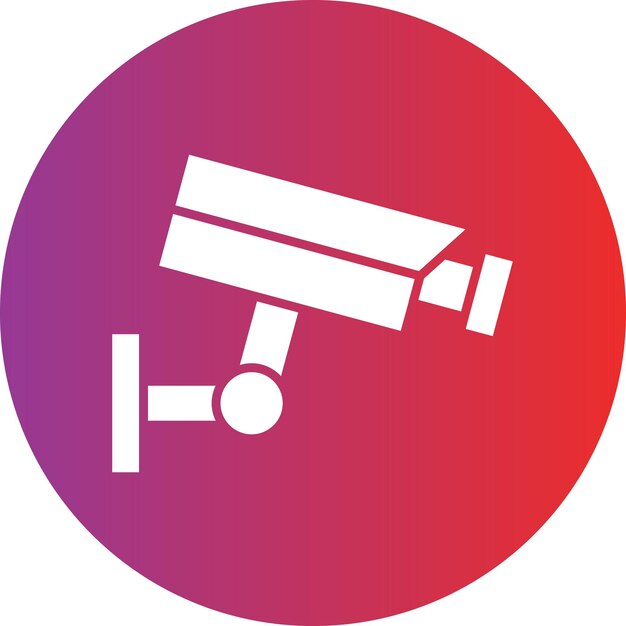 Diseño vectorial Estilo del icono de la cámara de CCTV