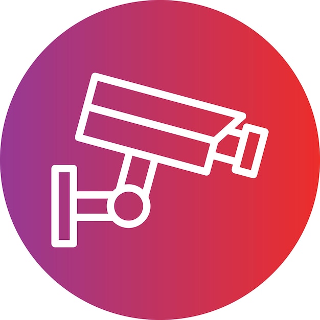 Diseño vectorial Estilo del icono de la cámara de CCTV