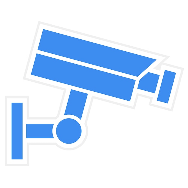 Diseño vectorial Estilo del icono de la cámara de CCTV