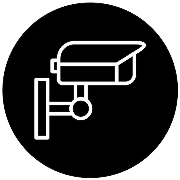 Diseño vectorial Estilo del icono de la cámara de CCTV