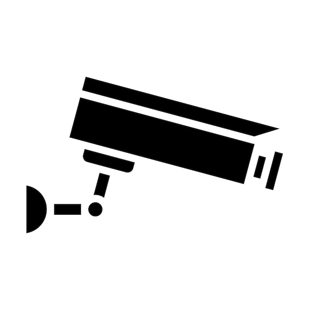 Diseño vectorial Estilo del icono de la cámara de CCTV