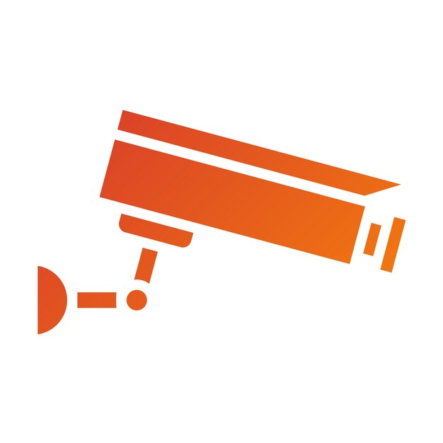Diseño vectorial Estilo del icono de la cámara de CCTV