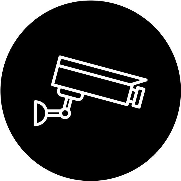 Diseño vectorial Estilo del icono de la cámara de CCTV