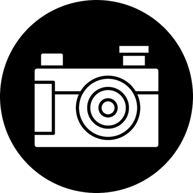 Diseño vectorial Estilo del icono de la cámara compacta