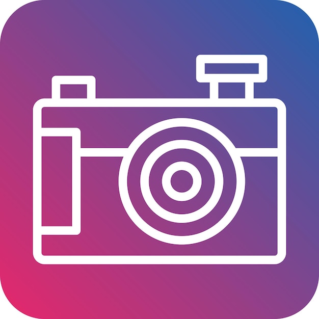 Diseño vectorial Estilo del icono de la cámara compacta