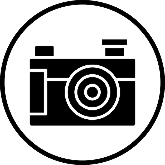 Diseño vectorial Estilo del icono de la cámara compacta
