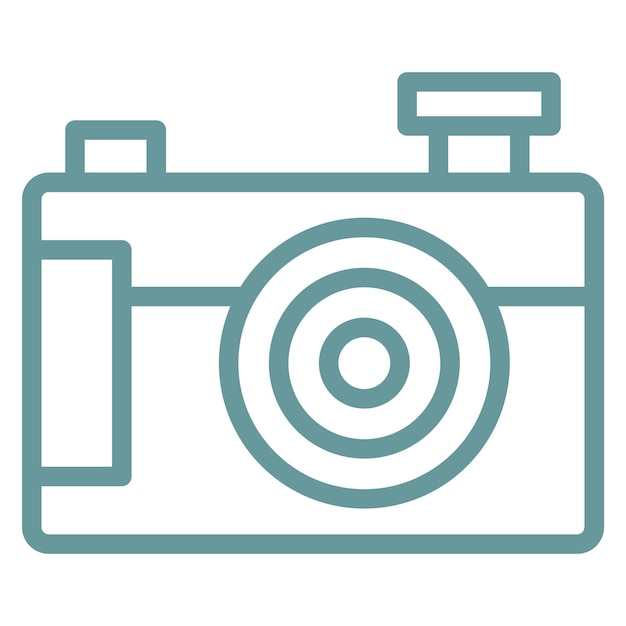 Diseño vectorial Estilo del icono de la cámara compacta