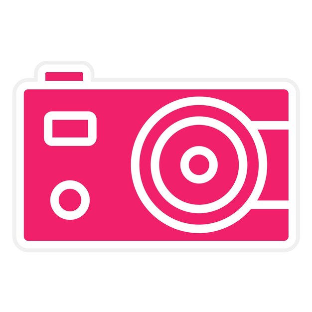 Diseño vectorial Estilo del icono de la cámara compacta
