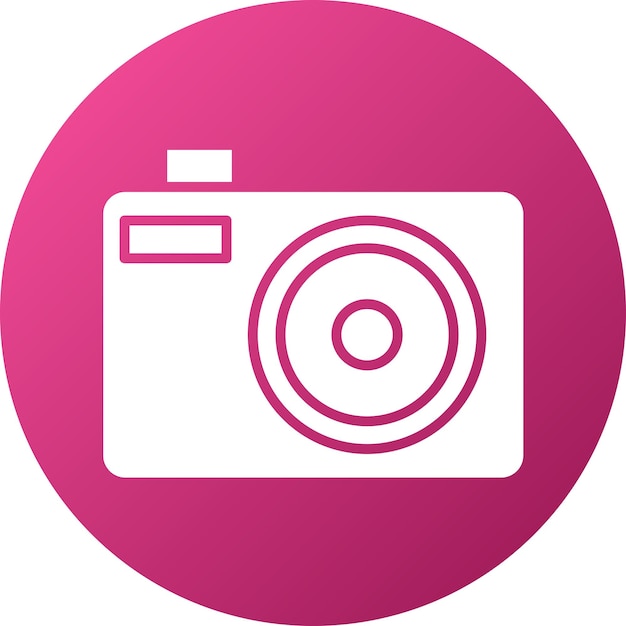Diseño vectorial Estilo del icono de la cámara compacta