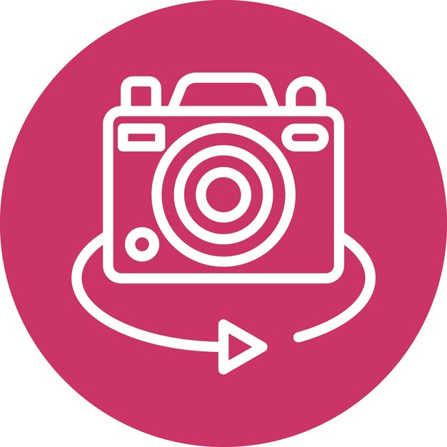 Diseño vectorial Estilo del icono de la cámara delantera