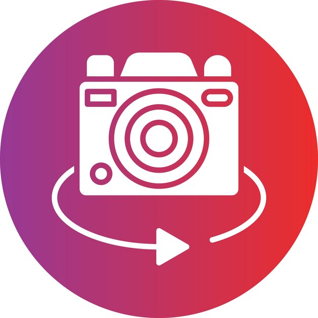 Diseño vectorial Estilo del icono de la cámara delantera
