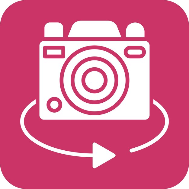 Diseño vectorial Estilo del icono de la cámara delantera