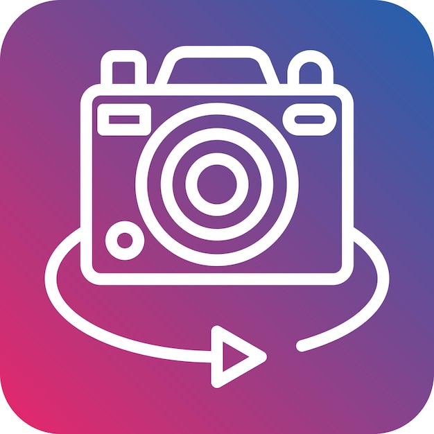 Diseño vectorial Estilo del icono de la cámara delantera