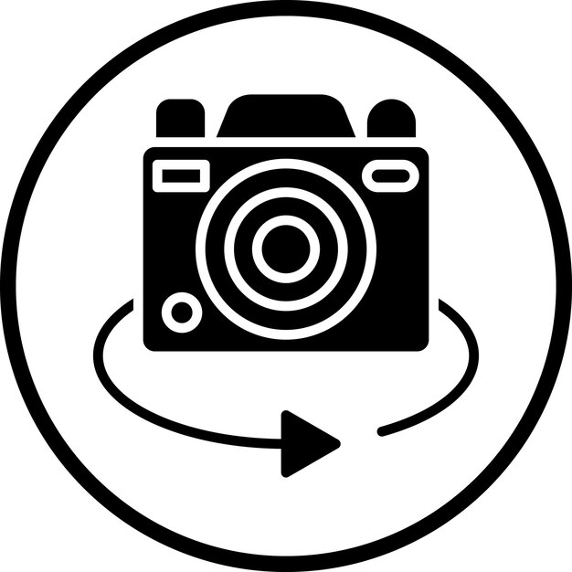 Diseño vectorial Estilo del icono de la cámara delantera