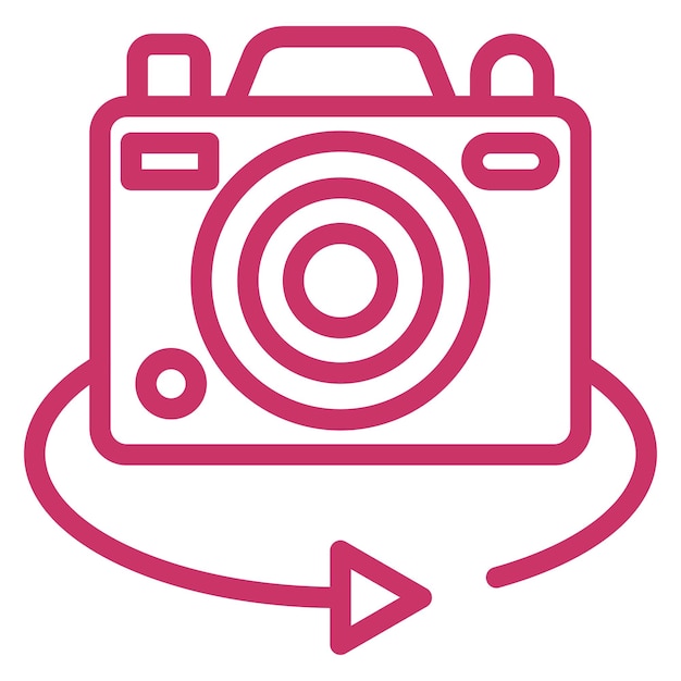 Diseño vectorial Estilo del icono de la cámara delantera