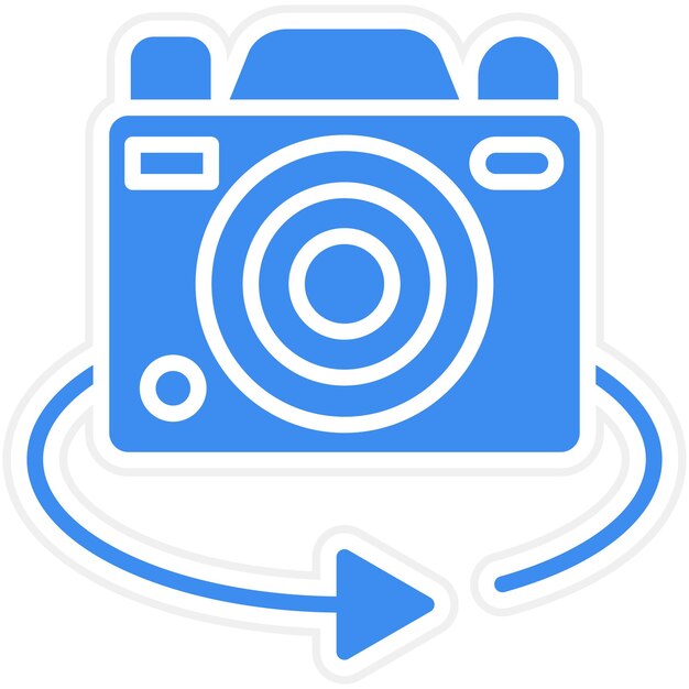 Diseño vectorial Estilo del icono de la cámara delantera