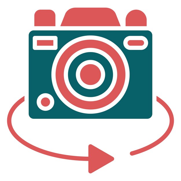 Diseño vectorial Estilo del icono de la cámara delantera
