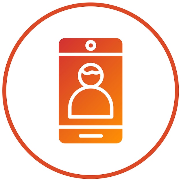 Diseño vectorial Estilo del icono de la cámara delantera