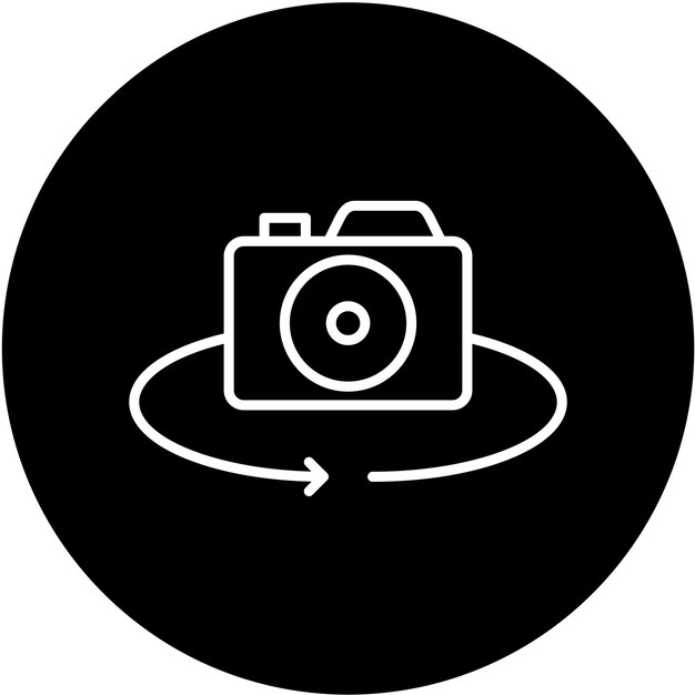 Diseño vectorial Estilo del icono de la cámara delantera
