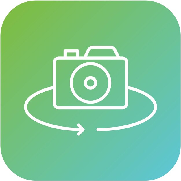 Diseño vectorial Estilo del icono de la cámara delantera