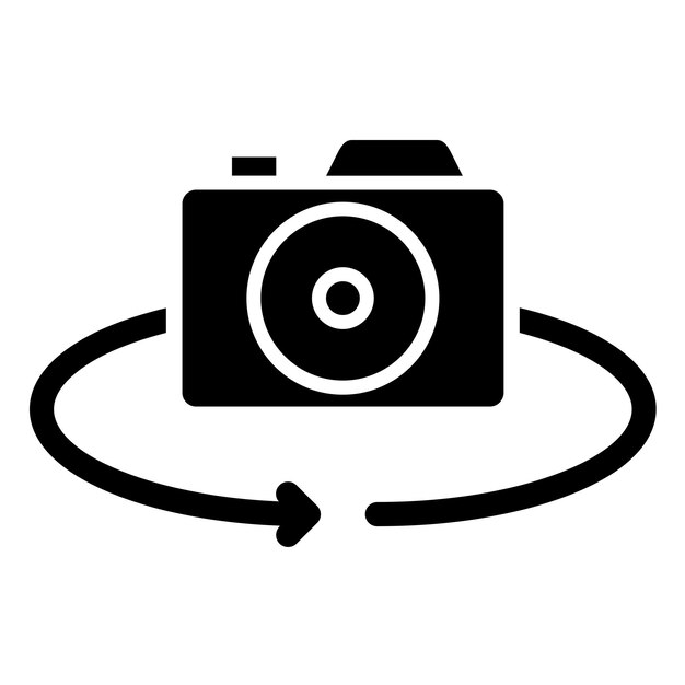 Diseño vectorial Estilo del icono de la cámara delantera
