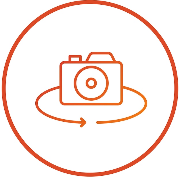 Diseño vectorial Estilo del icono de la cámara delantera