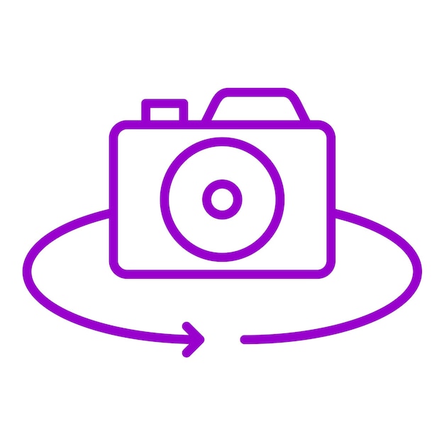 Diseño vectorial Estilo del icono de la cámara delantera