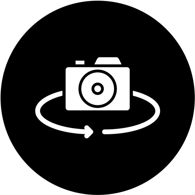 Diseño vectorial Estilo del icono de la cámara delantera