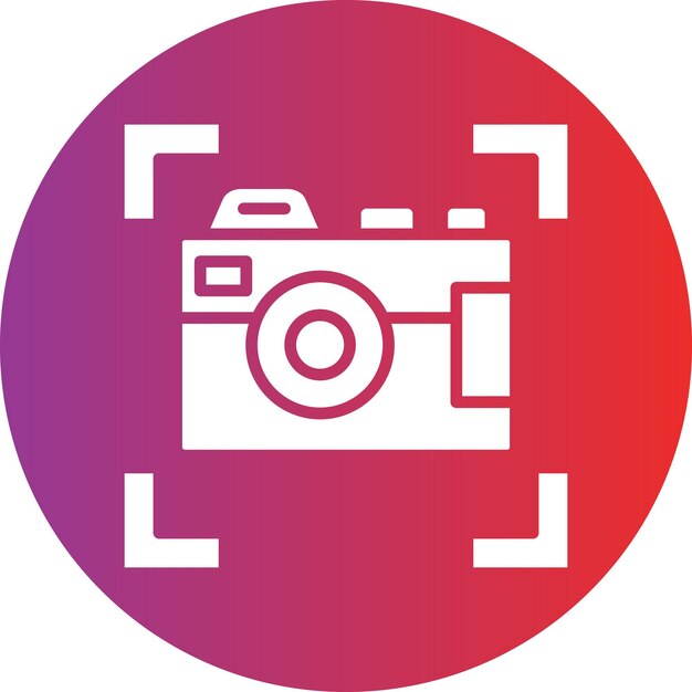 Diseño vectorial Estilo del icono de la cámara disparada