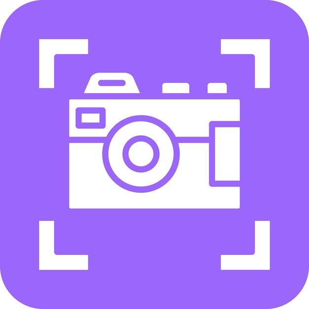 Diseño vectorial Estilo del icono de la cámara disparada