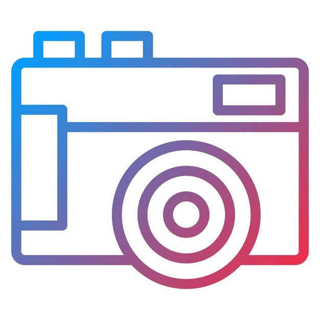Diseño vectorial Estilo del icono de la cámara sin espejo