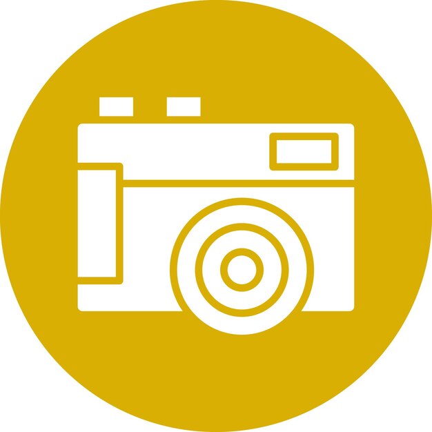 Diseño vectorial Estilo del icono de la cámara sin espejo