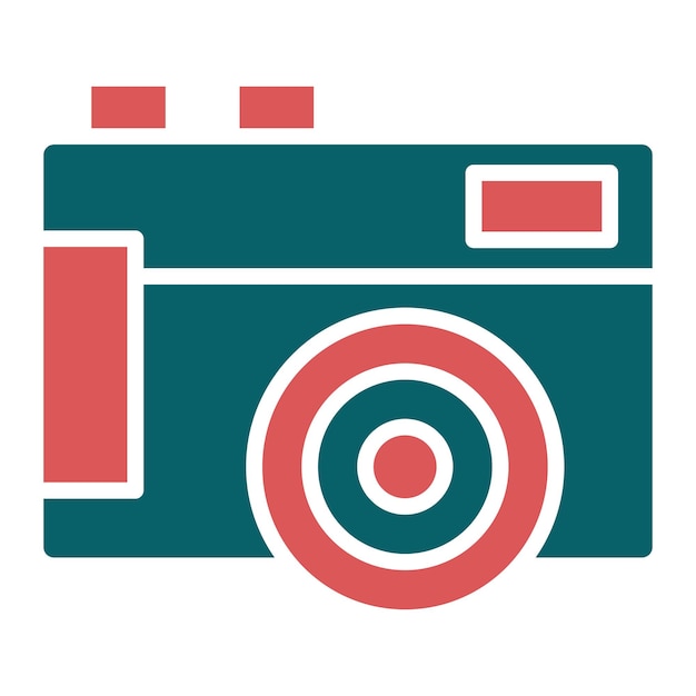 Diseño vectorial Estilo del icono de la cámara sin espejo