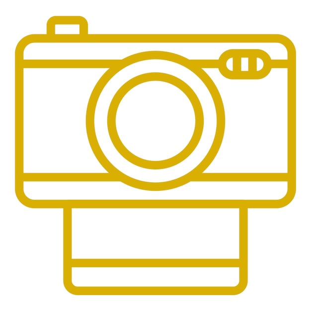 Diseño vectorial Estilo del icono de la cámara instantánea