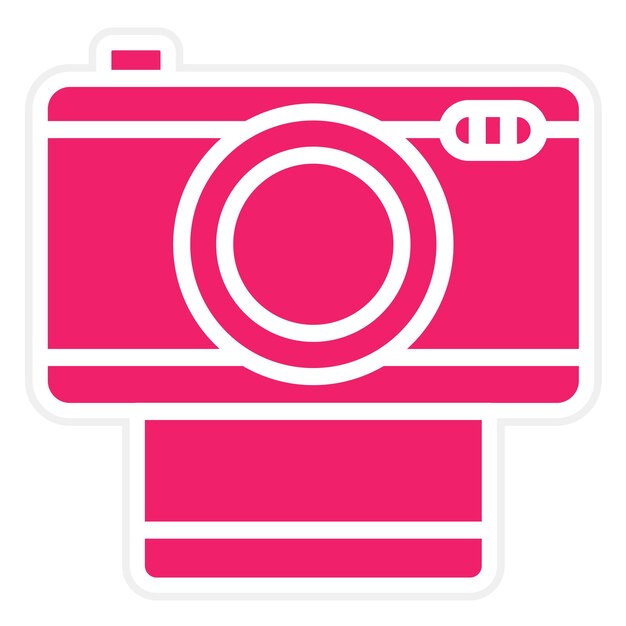 Diseño vectorial Estilo del icono de la cámara instantánea