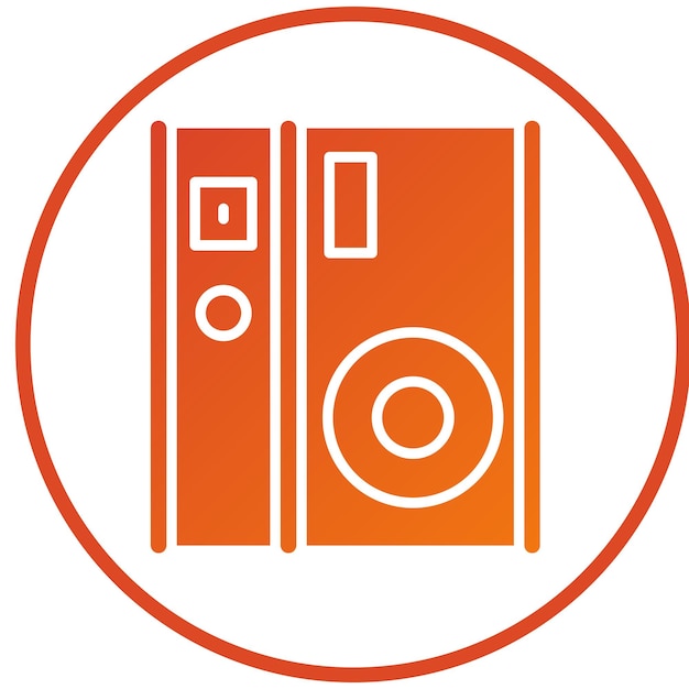 Diseño vectorial Estilo del icono de la cámara instantánea